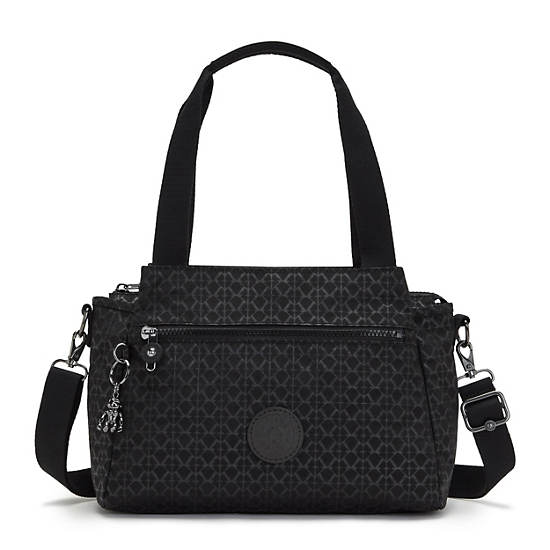 Kipling Elysia Printed Axelväska Svarta | SE 1808PJ